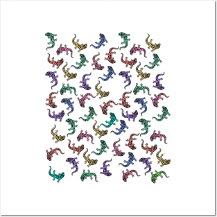 Lizard pattern Posters and Art